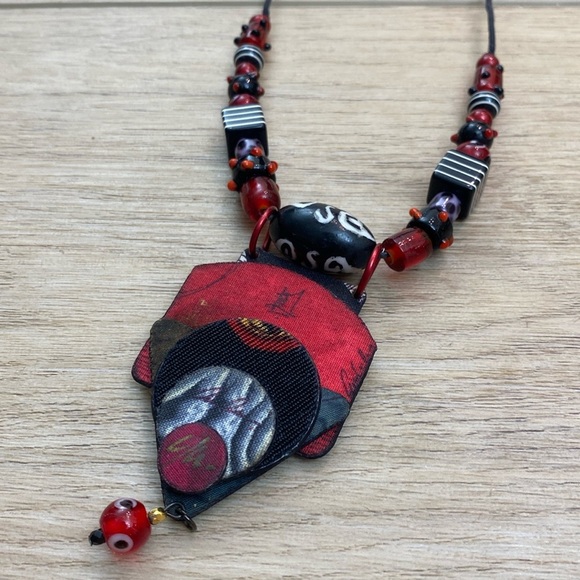 Suzanne Bellows Whimsigoth Art Necklace Artisan‎ - Picture 1 of 9